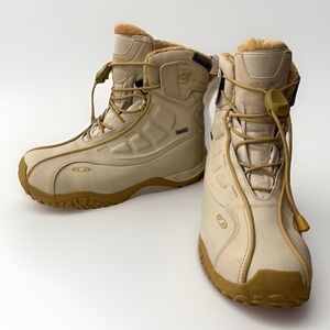 Salomon B52 TS GTX Winter Boots Women's 9.5 Thinsulate Gore-Tex Tan EUC